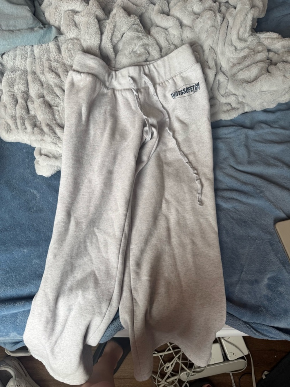 Grey "ThatsSoFetch" Low Rise with Drawstring - Picture 2 of 4